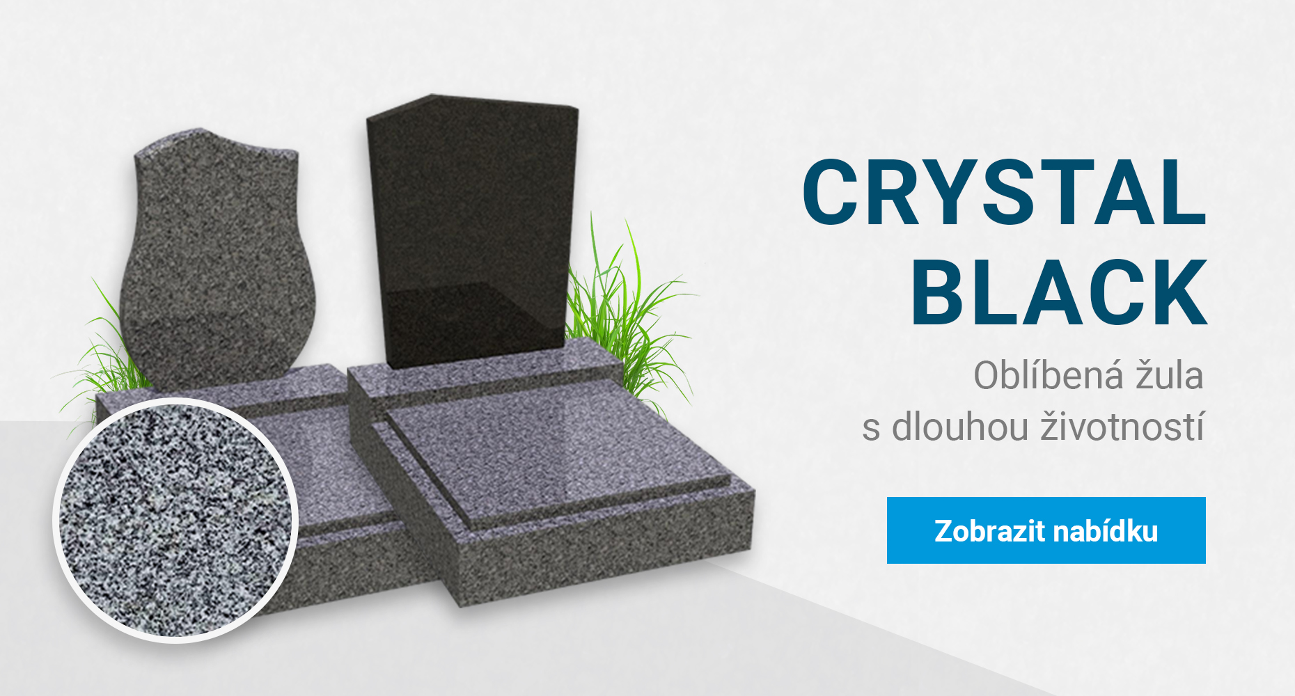 Banner - Crystal Black náhrobky