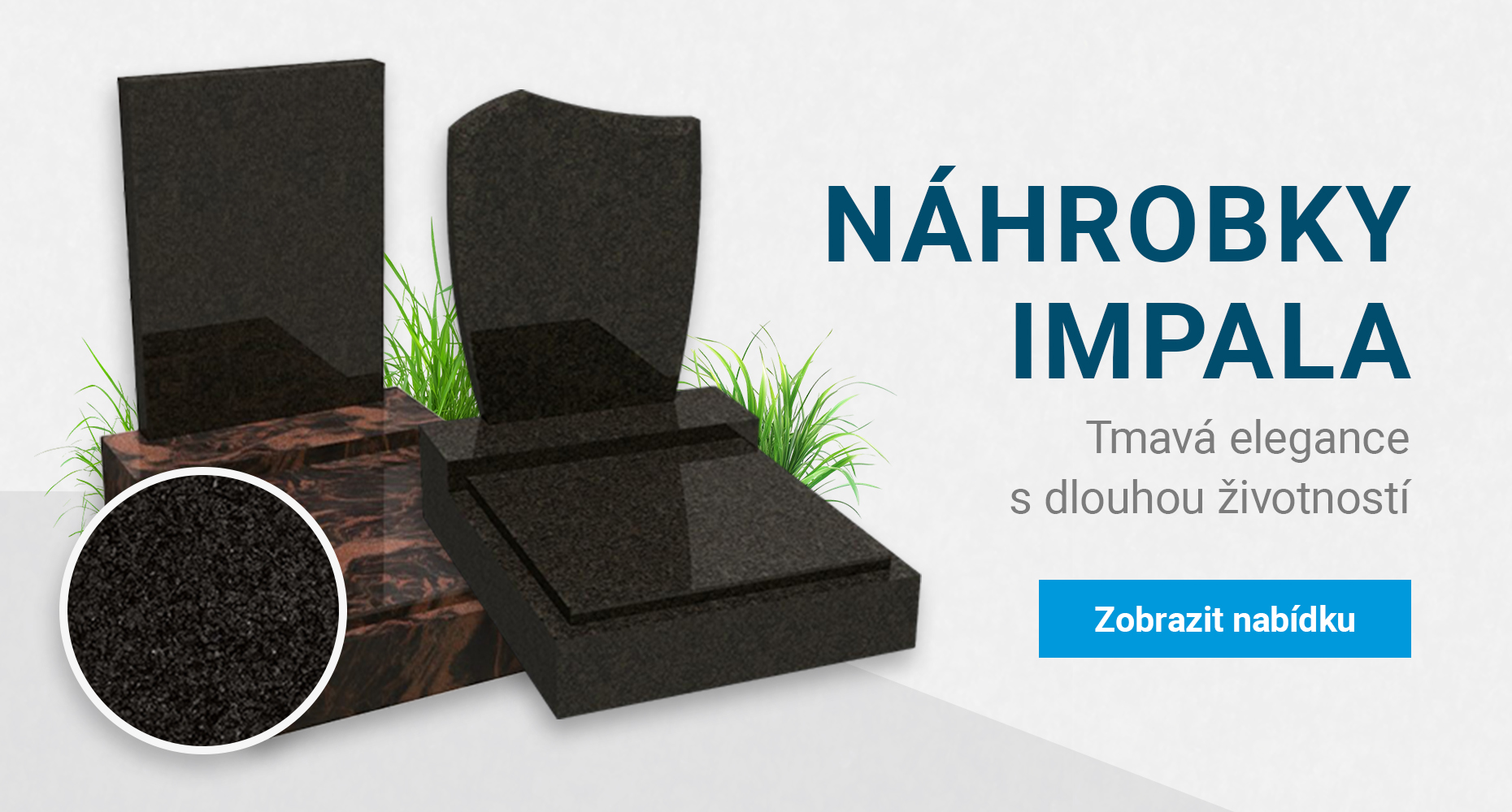 Banner - Náhrobky Impala - Tmavá elegance s dlouhou životností