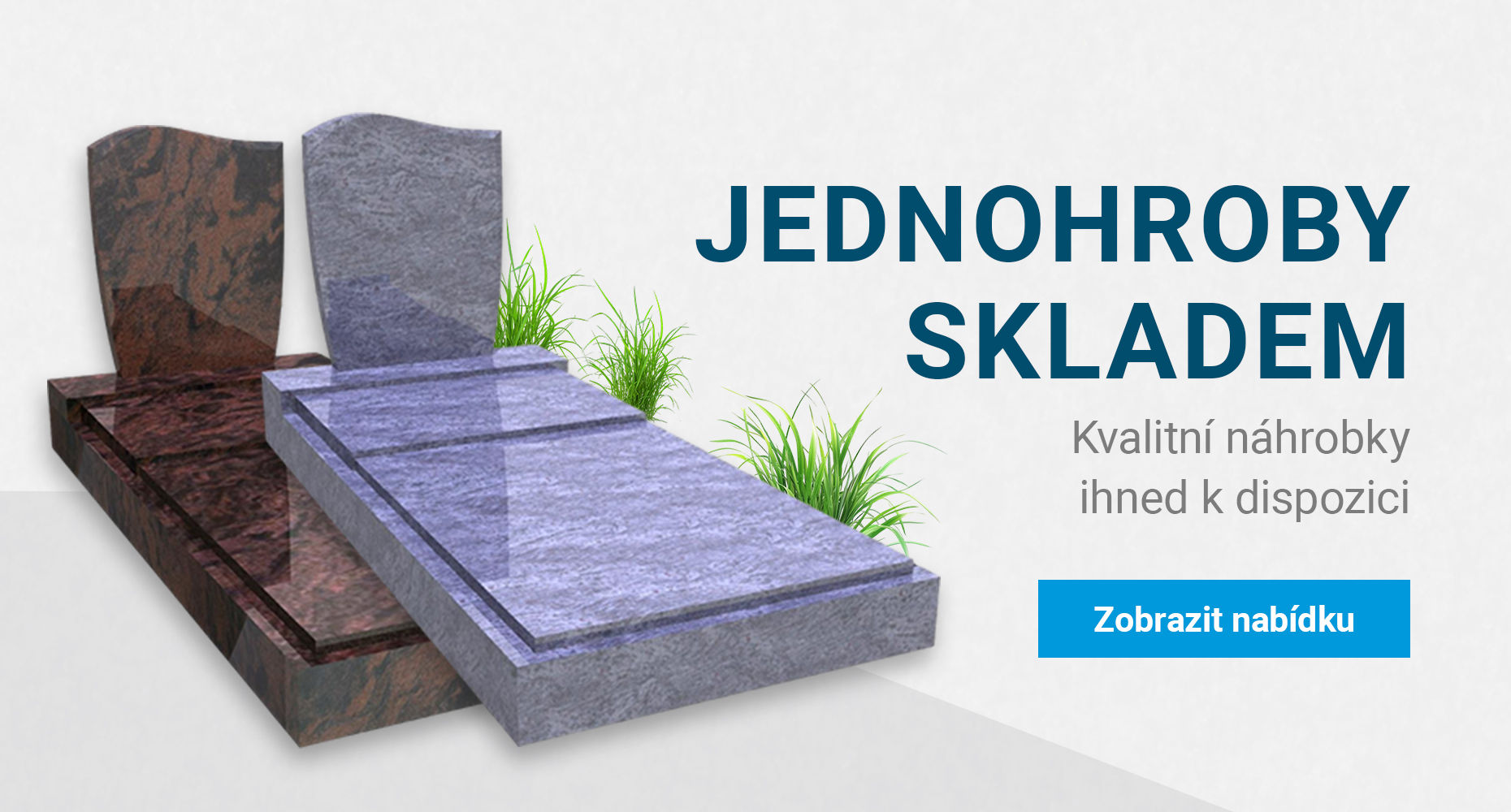 Banner - Jednohroby Skladem – Kvalitní náhrobky ihned k dispozici